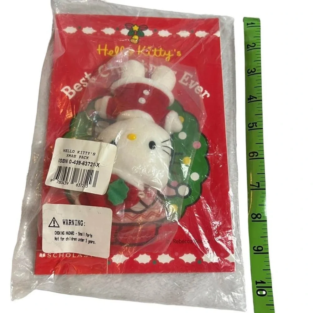 RARE Sanrio Hello Kitty‎ Scholastic Book & Plush 2002 Best Christmas Ever